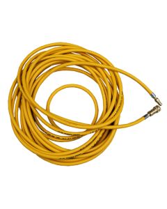 TT-111-25 25 Foot Yellow Single Air Line Extension Hose c/w Brass QD Fittings